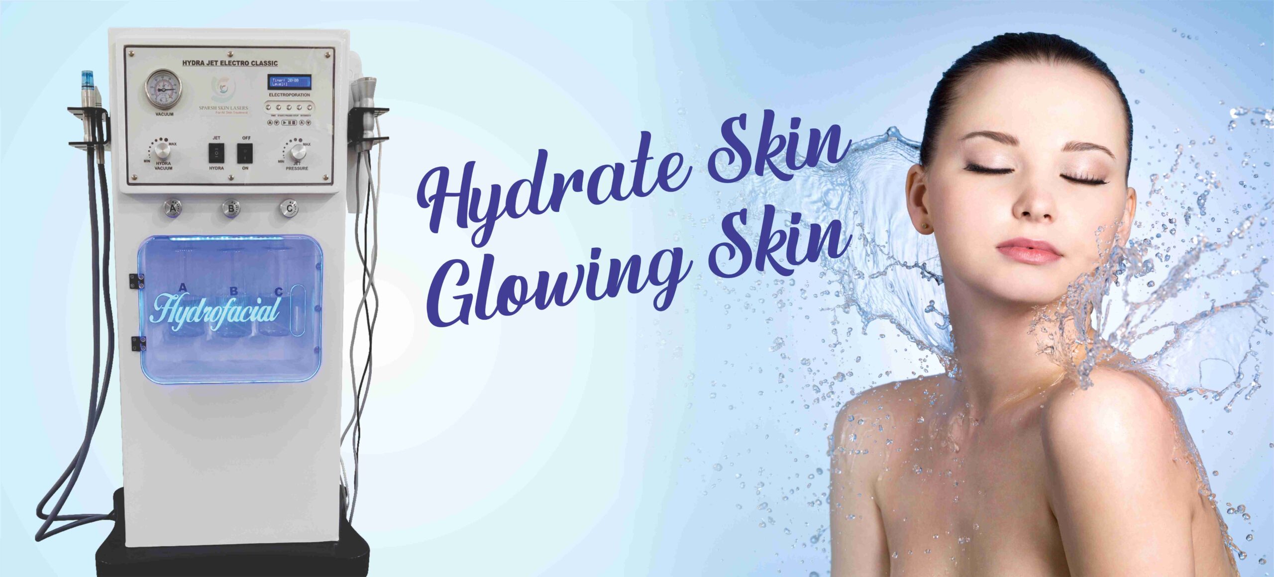 glowing skin-hydra facial-sparsh skin lasers